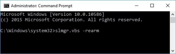 slmgr.vbs –rearm